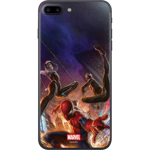 Marvel Spiderman Group Wall iPhone 8 Plus Skin